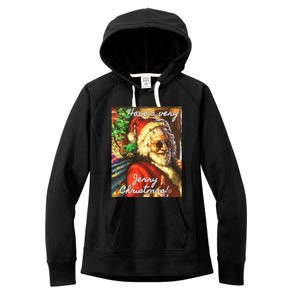 Have A Very Jerry Christmas Garcia Santa Holiday Women's Fleece Hoodie