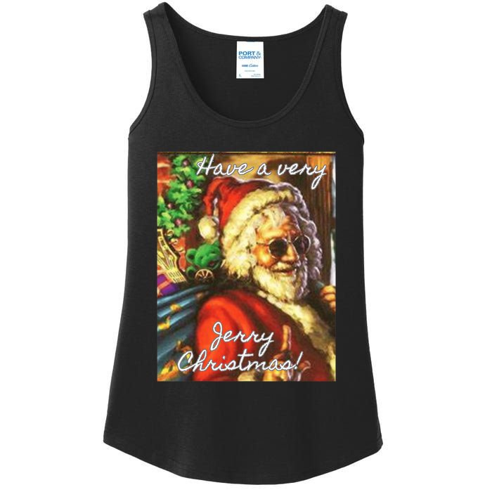 Have A Very Jerry Christmas Garcia Santa Holiday Ladies Essential Tank