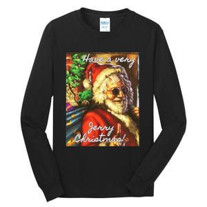 Have A Very Jerry Christmas Garcia Santa Holiday Tall Long Sleeve T-Shirt