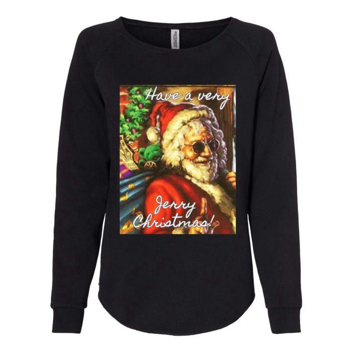 Have A Very Jerry Christmas Garcia Santa Holiday Womens California Wash Sweatshirt