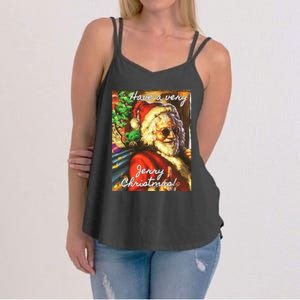 Have A Very Jerry Christmas Garcia Santa Holiday Women's Strappy Tank