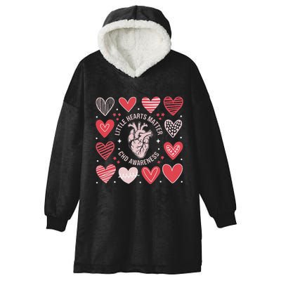 Heart Anatomy Valentine Little Heart Matter Chd Awareness Hooded Wearable Blanket