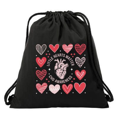 Heart Anatomy Valentine Little Heart Matter Chd Awareness Drawstring Bag
