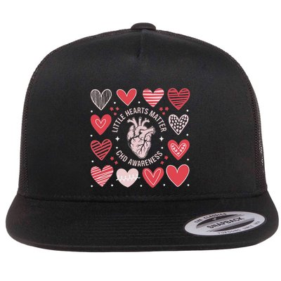 Heart Anatomy Valentine Little Heart Matter Chd Awareness Flatbill Hat