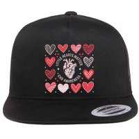 Heart Anatomy Valentine Little Heart Matter Chd Awareness Flatbill Hat