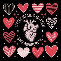 Heart Anatomy Valentine Little Heart Matter Chd Awareness Flatbill Hat