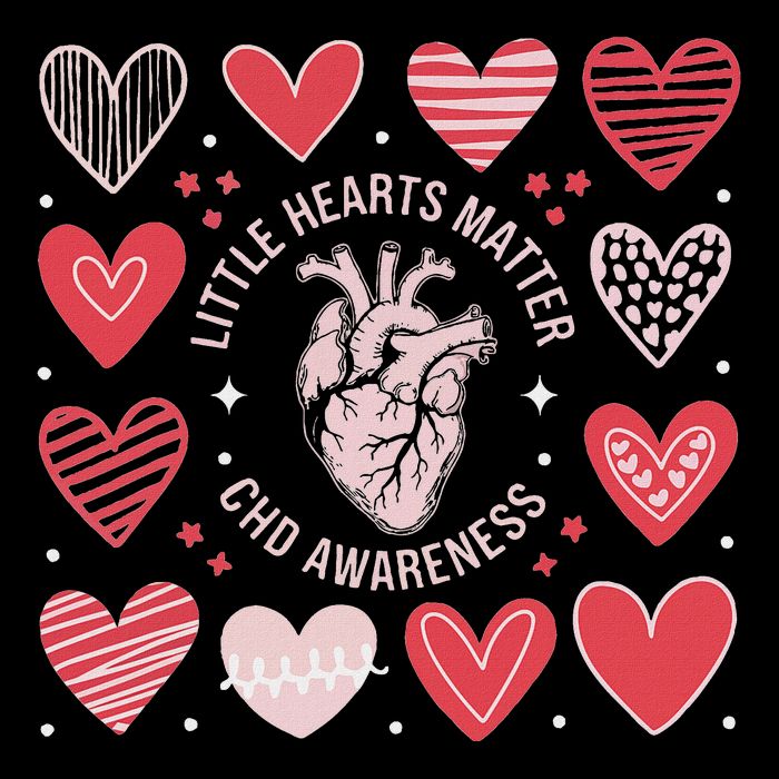 Heart Anatomy Valentine Little Heart Matter Chd Awareness Flatbill Hat