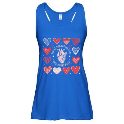 Heart Anatomy Valentine Little Heart Matter Chd Awareness Ladies Essential Flowy Tank