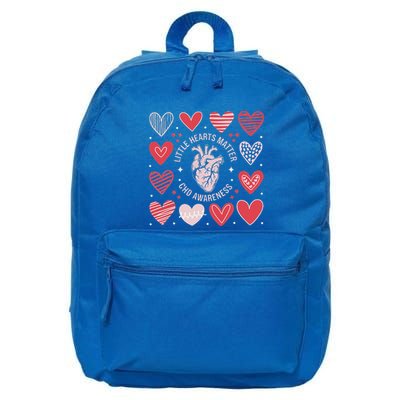 Heart Anatomy Valentine Little Heart Matter Chd Awareness 16 in Basic Backpack
