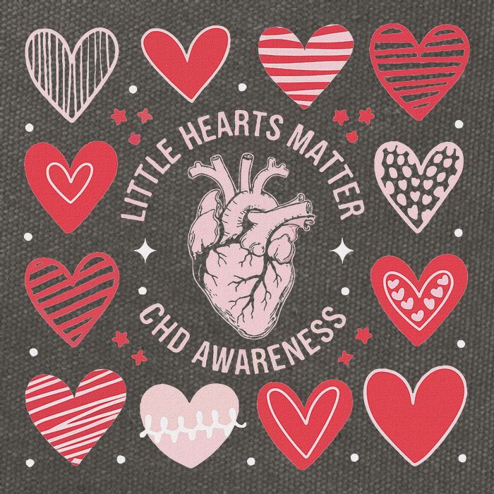 Heart Anatomy Valentine Little Heart Matter Chd Awareness Cotton Canvas Backpack