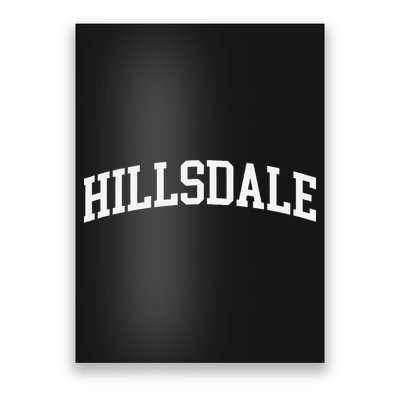Hillsdale Arch Vintage Retro College Athletic Sports Poster