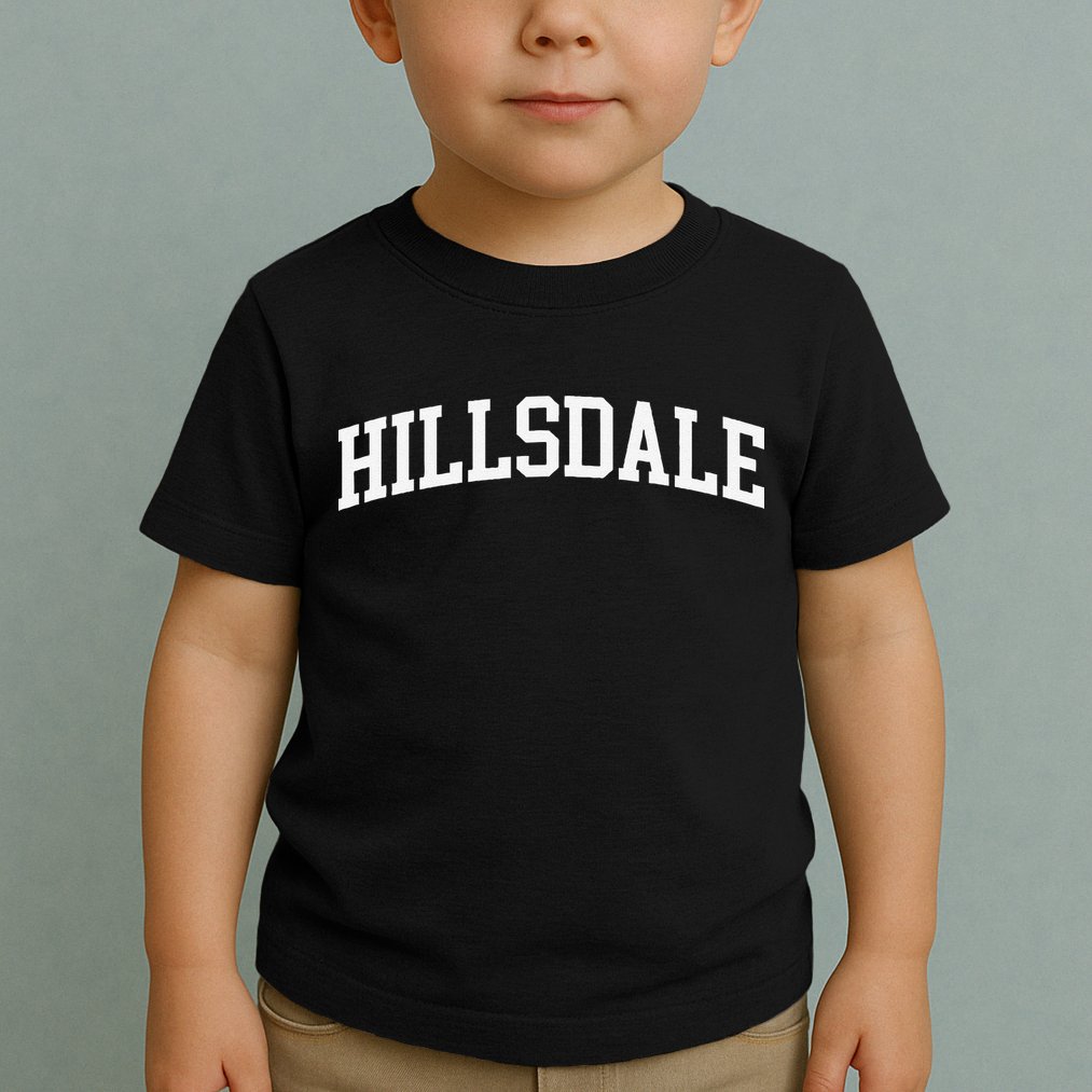 Hillsdale Arch Vintage Retro College Athletic Sports Toddler T-Shirt