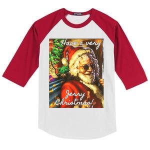 Have A Very Jerry Christmas Santa Holiday Kids Colorblock Raglan Jersey