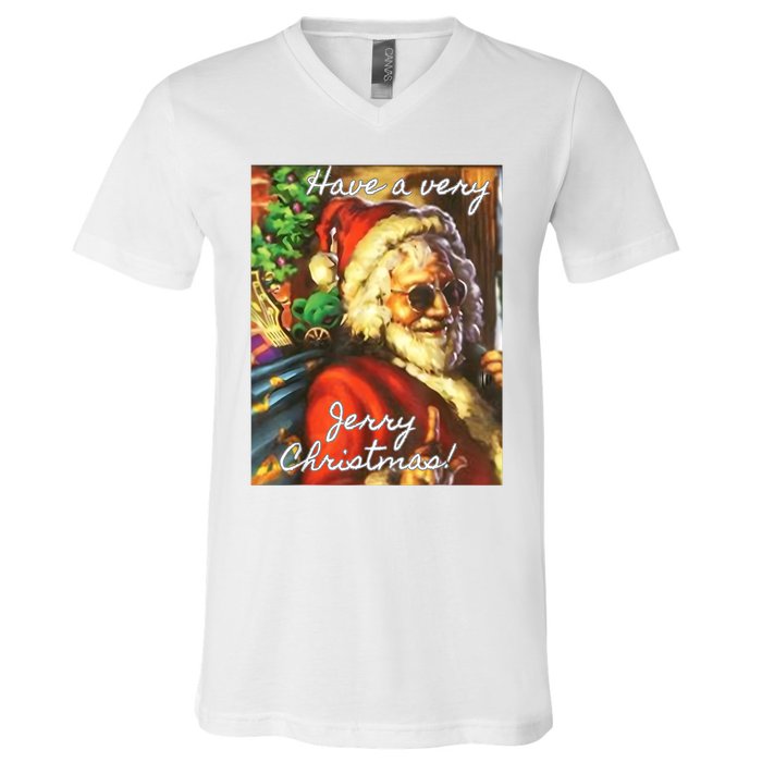 Have A Very Jerry Christmas Santa Holiday V-Neck T-Shirt