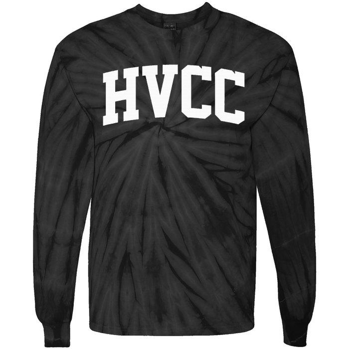 Hvcc Arch Vintage Retro College Athletic Sports Tie-Dye Long Sleeve Shirt