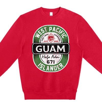 Hafa Adai Vintage Guam Premium Crewneck Sweatshirt