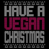 Have A Vegan Christmas Ugly Sweater Drawstring Bag
