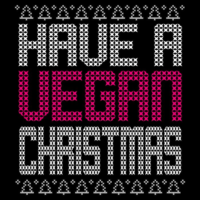 Have A Vegan Christmas Ugly Sweater Drawstring Bag