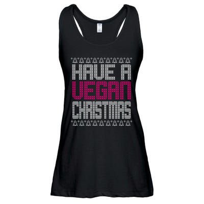 Have A Vegan Christmas Ugly Sweater Ladies Essential Flowy Tank