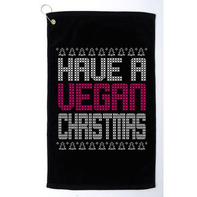 Have A Vegan Christmas Ugly Sweater Platinum Collection Golf Towel