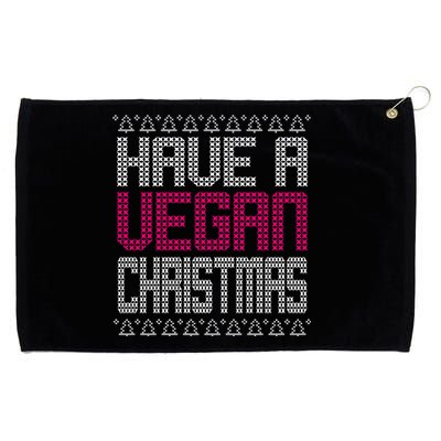 Have A Vegan Christmas Ugly Sweater Grommeted Golf Towel