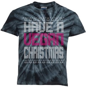 Have A Vegan Christmas Ugly Sweater Kids Tie-Dye T-Shirt