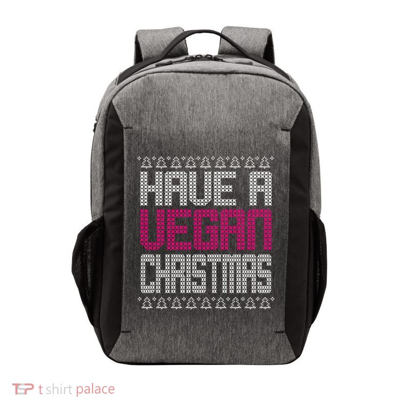 Have A Vegan Christmas Ugly Sweater Vector Backpack