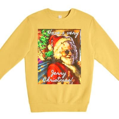 Have A Very Jerry Christmas Garcia Santa Holiday Premium Crewneck Sweatshirt