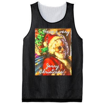 Have A Very Jerry Christmas Garcia Santa Holiday Mesh Reversible Basketball Jersey Tank