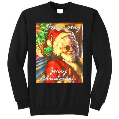 Have A Very Jerry Christmas Garcia Santa Holiday Tall Sweatshirt