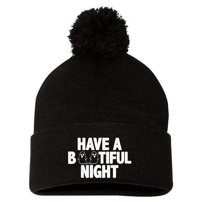 Have A Bootiful Night Pom Pom 12in Knit Beanie