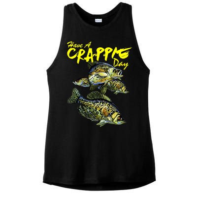 Have A Crappie Day Panfish Funny Fishing  Ladies PosiCharge Tri-Blend Wicking Tank