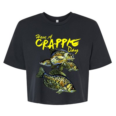 Have A Crappie Day Panfish Funny Fishing  Bella+Canvas Jersey Crop Tee