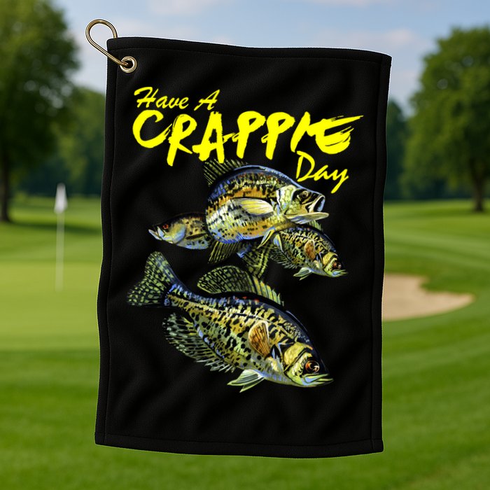 Have A Crappie Day Panfish Funny Fishing  Golf Towel