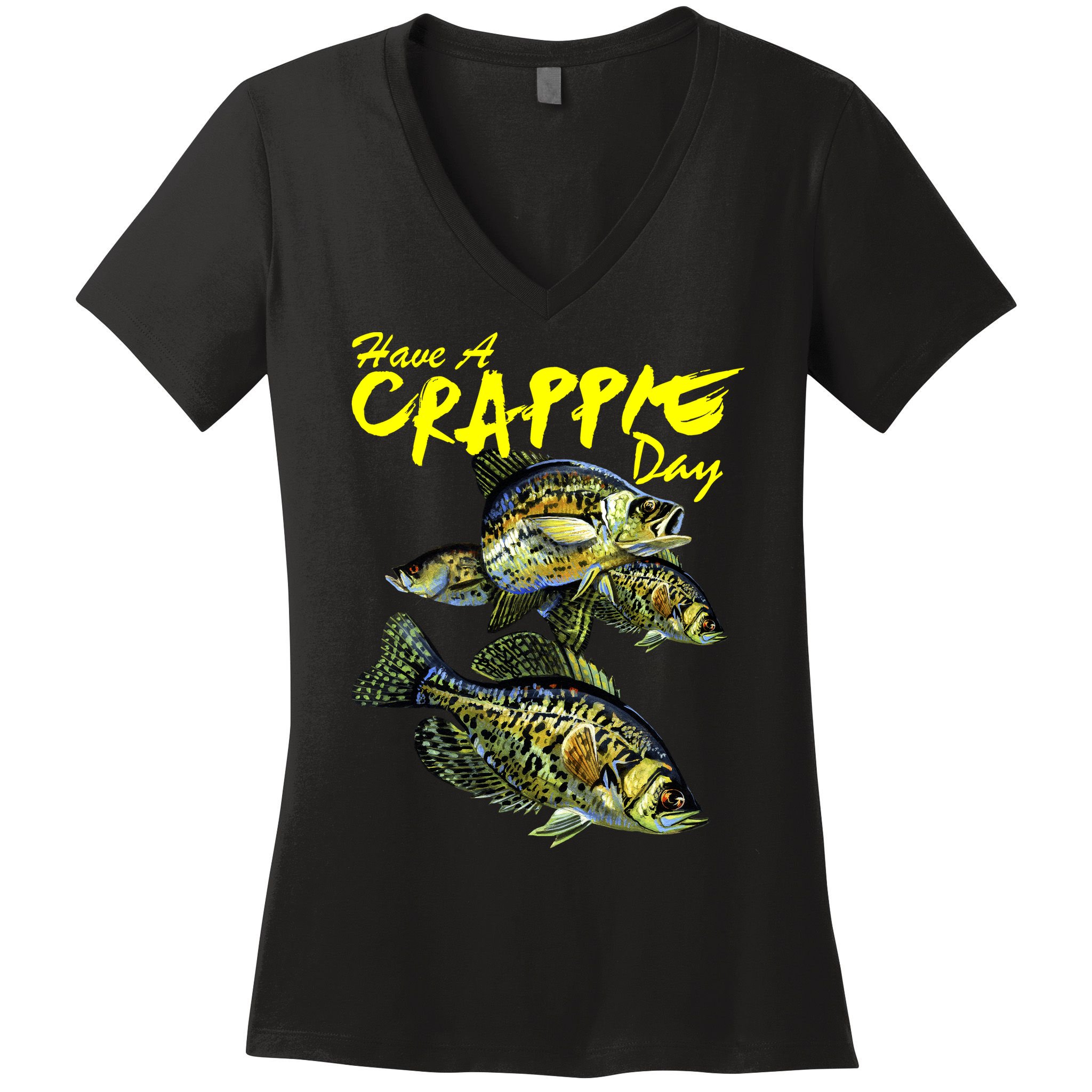 Have A Crappie Day Panfish Funny Fishing  Women's V-Neck T-Shirt