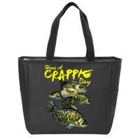 Have A Crappie Day Panfish Funny Fishing  Zip Tote Bag