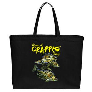 Have A Crappie Day Panfish Funny Fishing  Cotton Canvas Jumbo Tote