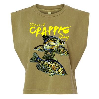 Have A Crappie Day Panfish Funny Fishing  Garment-Dyed Women's Muscle Tee