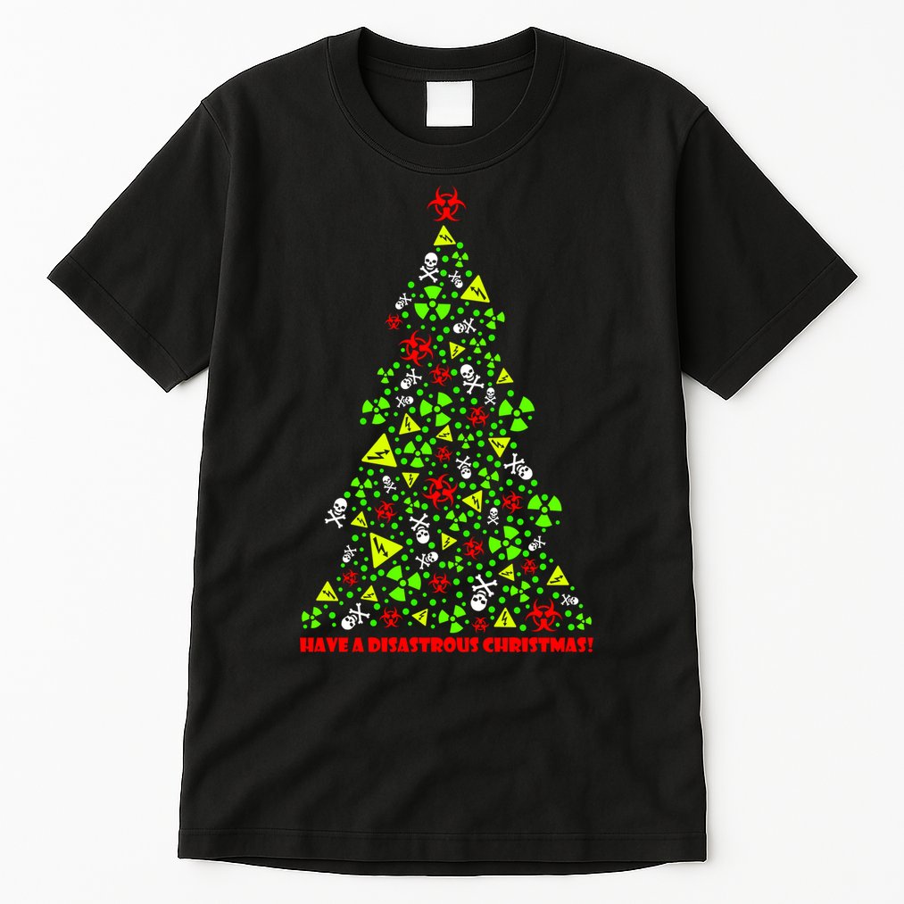 Have a Disastrous Christmas Bio Hazard Skull Tall T-Shirt