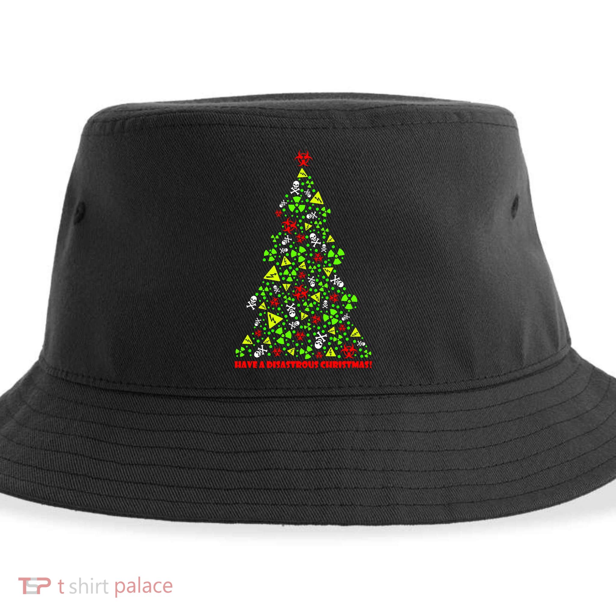Have a Disastrous Christmas Bio Hazard Skull Sustainable Bucket Hat