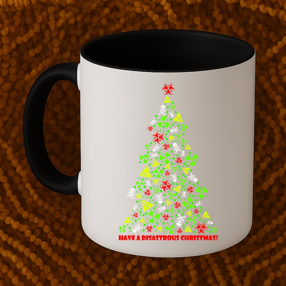 Have a Disastrous Christmas Bio Hazard Skull Mug