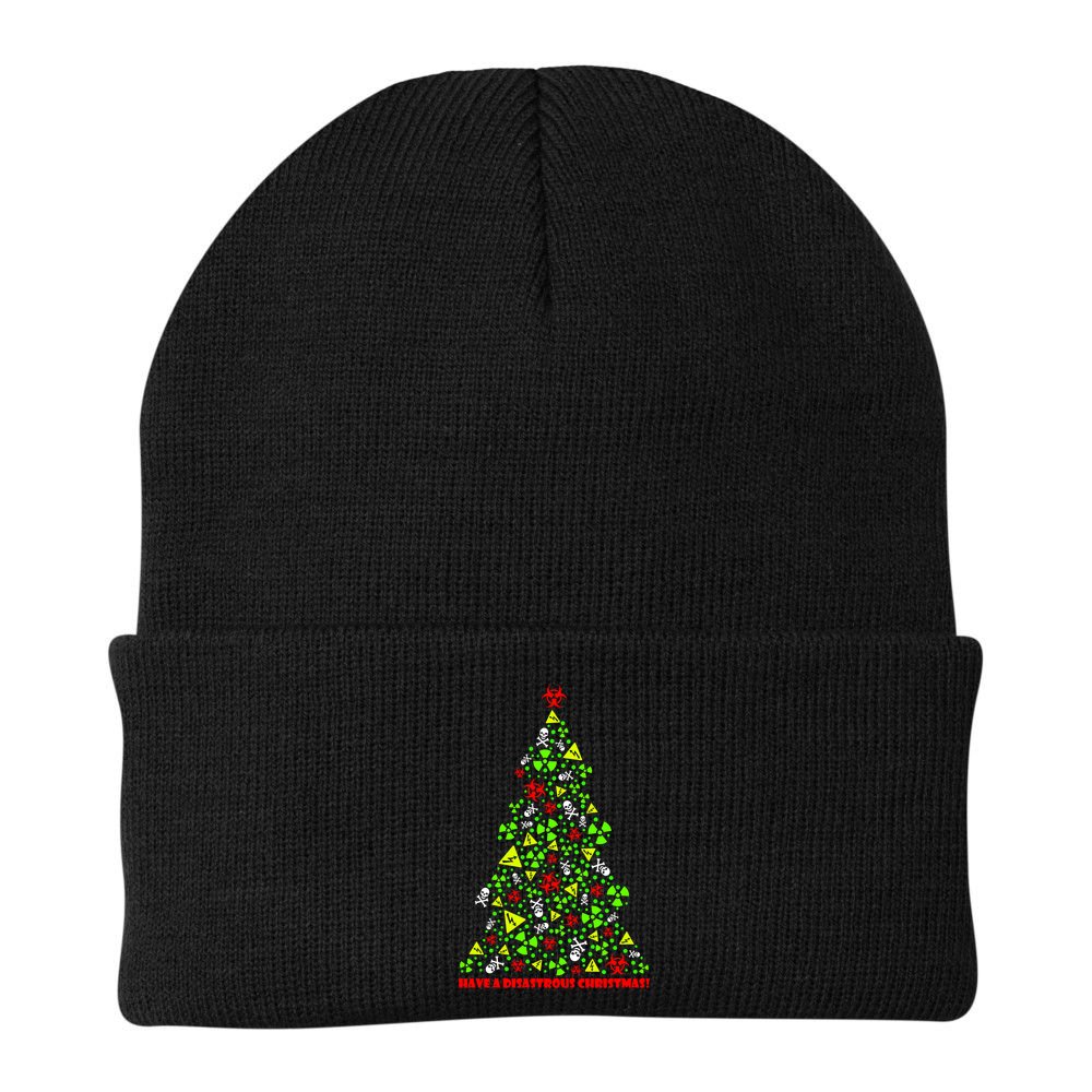 Have a Disastrous Christmas Bio Hazard Skull Beanie