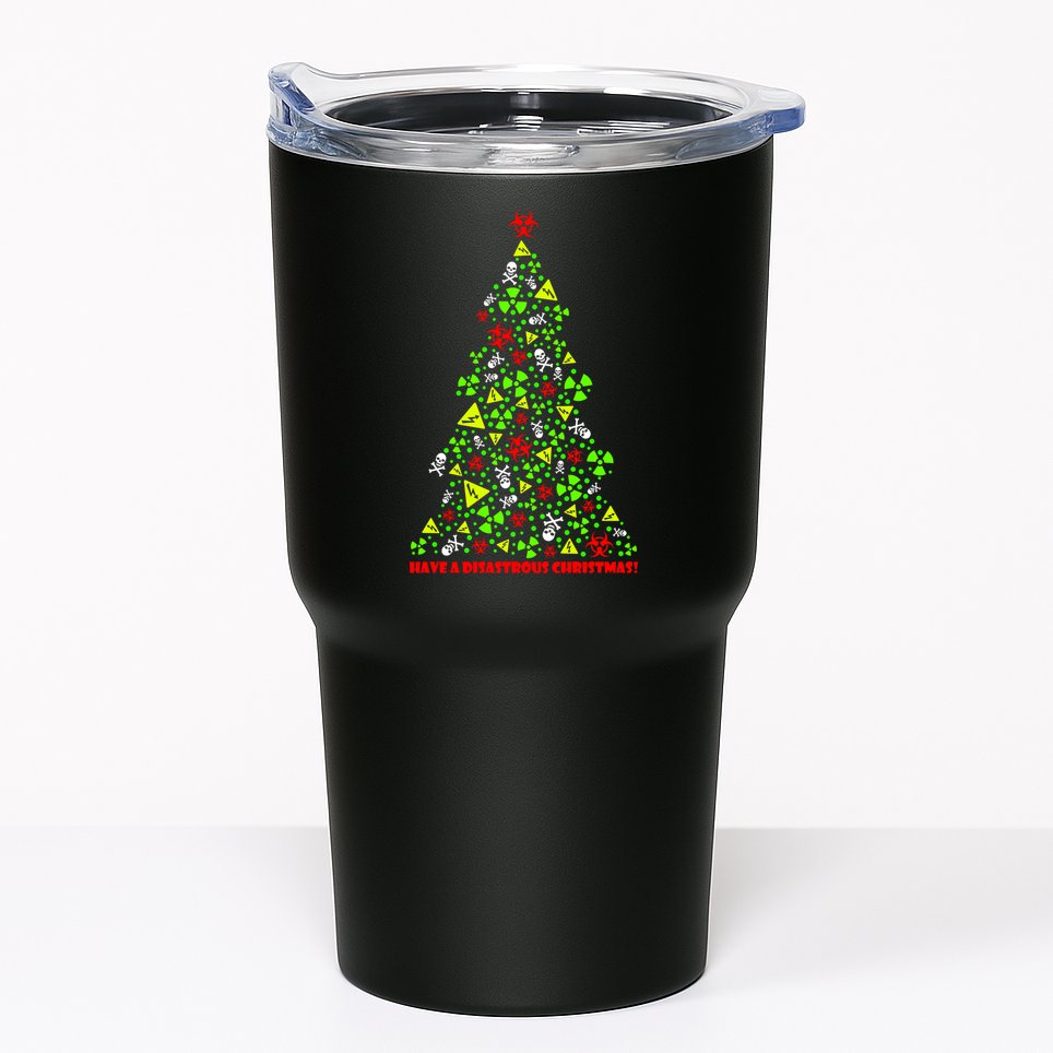Have a Disastrous Christmas Bio Hazard Skull Tumbler