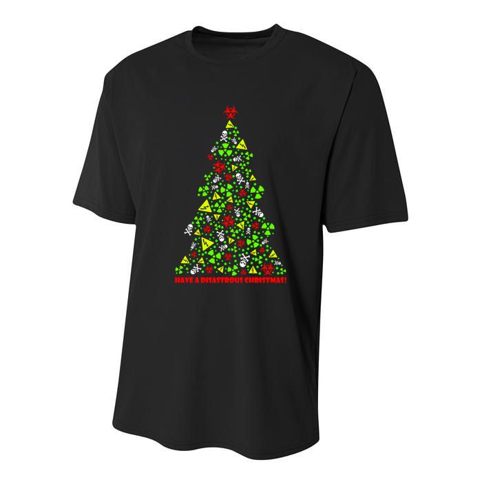 Have a Disastrous Christmas Bio Hazard Skull Youth Performance Sprint T-Shirt
