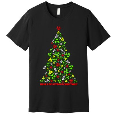 Have a Disastrous Christmas Bio Hazard Skull Premium T-Shirt