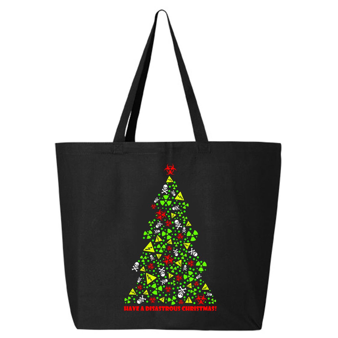 Have a Disastrous Christmas Bio Hazard Skull 25L Jumbo Tote