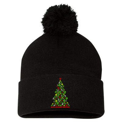 Have a Disastrous Christmas Bio Hazard Skull Pom Pom 12in Knit Beanie