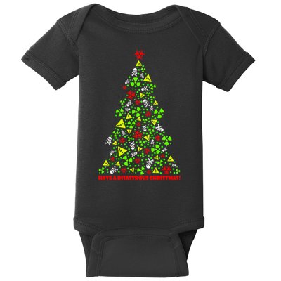 Have a Disastrous Christmas Bio Hazard Skull Baby Bodysuit