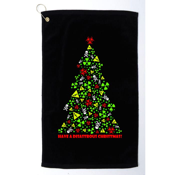 Have a Disastrous Christmas Bio Hazard Skull Golf Towel