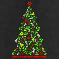 Have a Disastrous Christmas Bio Hazard Skull Golf Towel